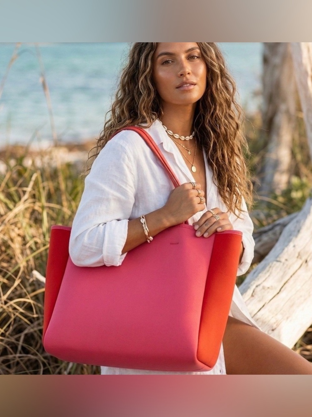 Pink and Red Neoprene Summersalt Bag